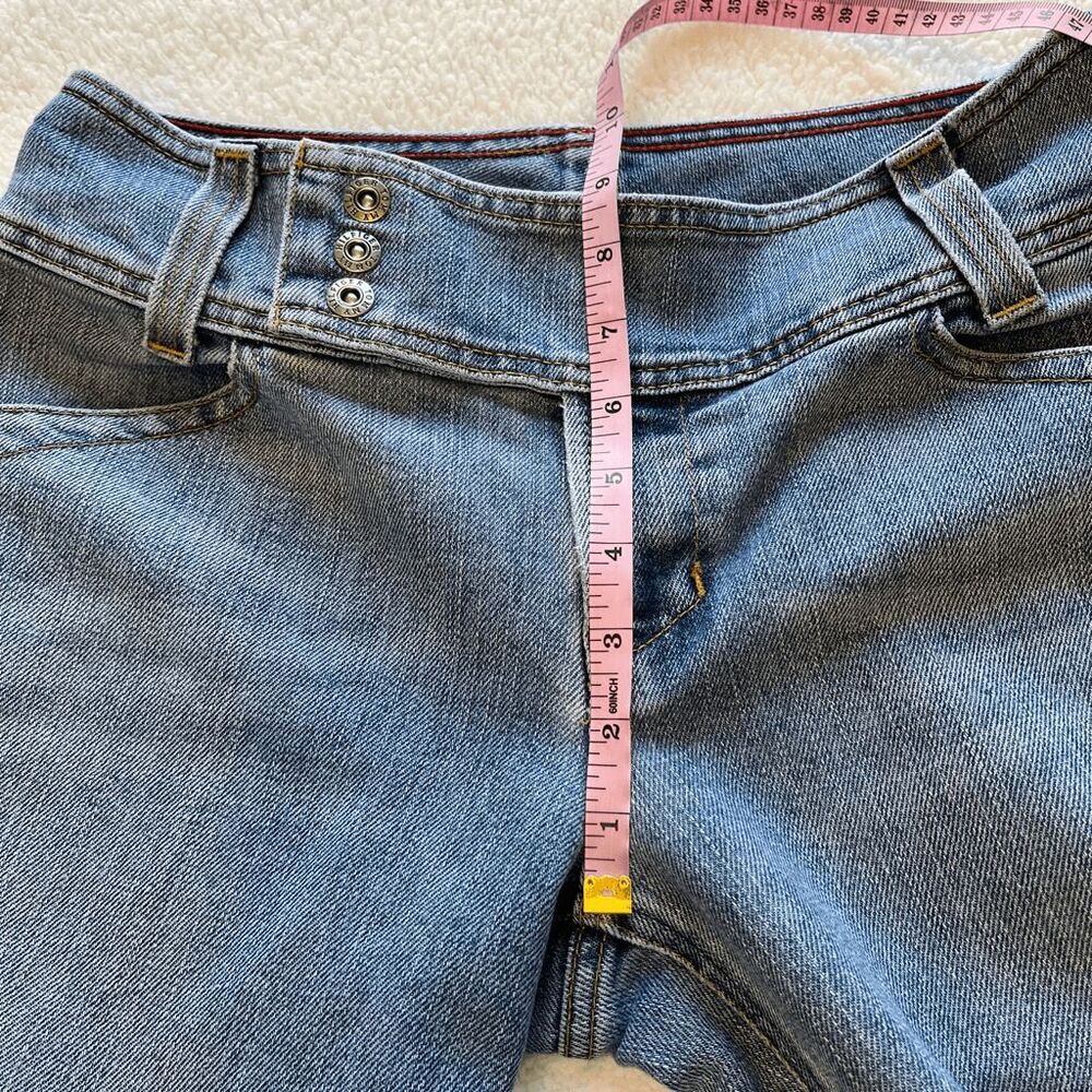 Tommy Hilfiger Jeans Womens Size 8 Blue Hipster Boot Bootcut Denim Triple Snap - Picture 11 of 14